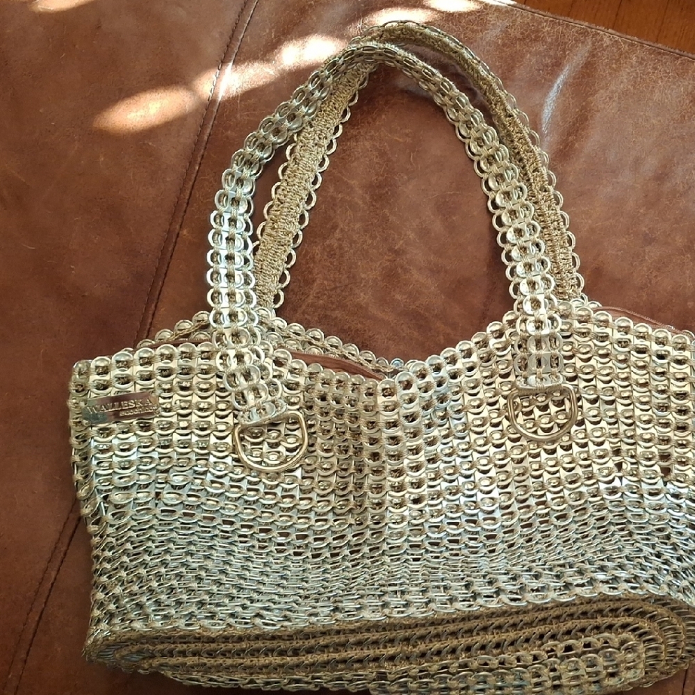 Elegant Silver Tab Tote Bag